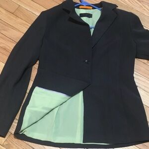 EUC Vintage Fitted blazer, dark moss grey-green